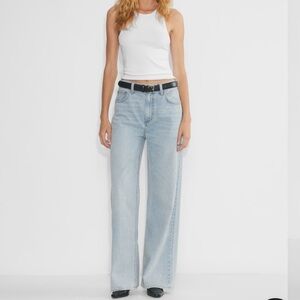 Denim Forum Aritzia Wide leg light jeans